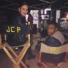 Jennifer Christa Palmer and Phillip Mullings Jr behind the scenes on The Green Hornet (April 2017) - the crew personalized the directors' chairs for us! 