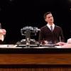 Photograph 51 - Dr. Maurice Wilkins (Steven Lane), Ray Gosling (Ryan Kim) and Dr. Rosalind Franklin (Jennifer Christa Palmer). Photo by Tom Hurst, courtesy of Mad Cow Theatre.